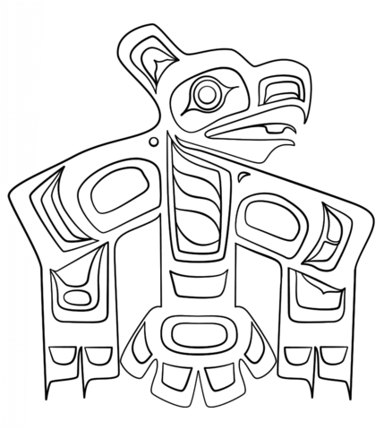 Haida Art   Raven Coloring Page